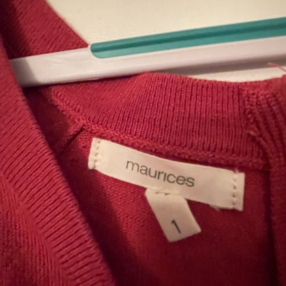 Gorgeous rose/magenta long thin sweater with flattering ruching on the side - Picture 2 of 2